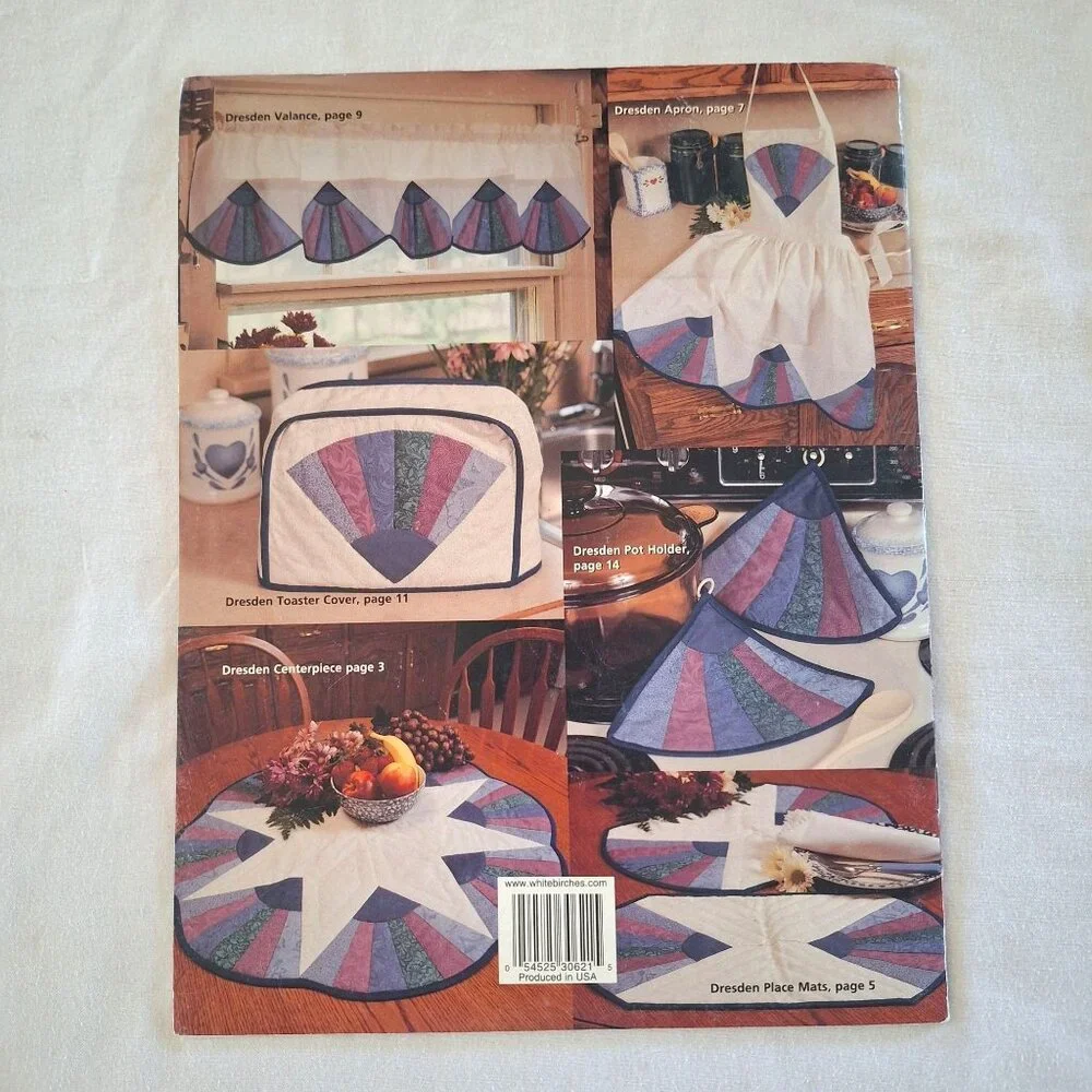 Easy Dresden Kitchen Quilting Booklet 6 Quilting Projects & Plastic Templates - Picture 2 of 7